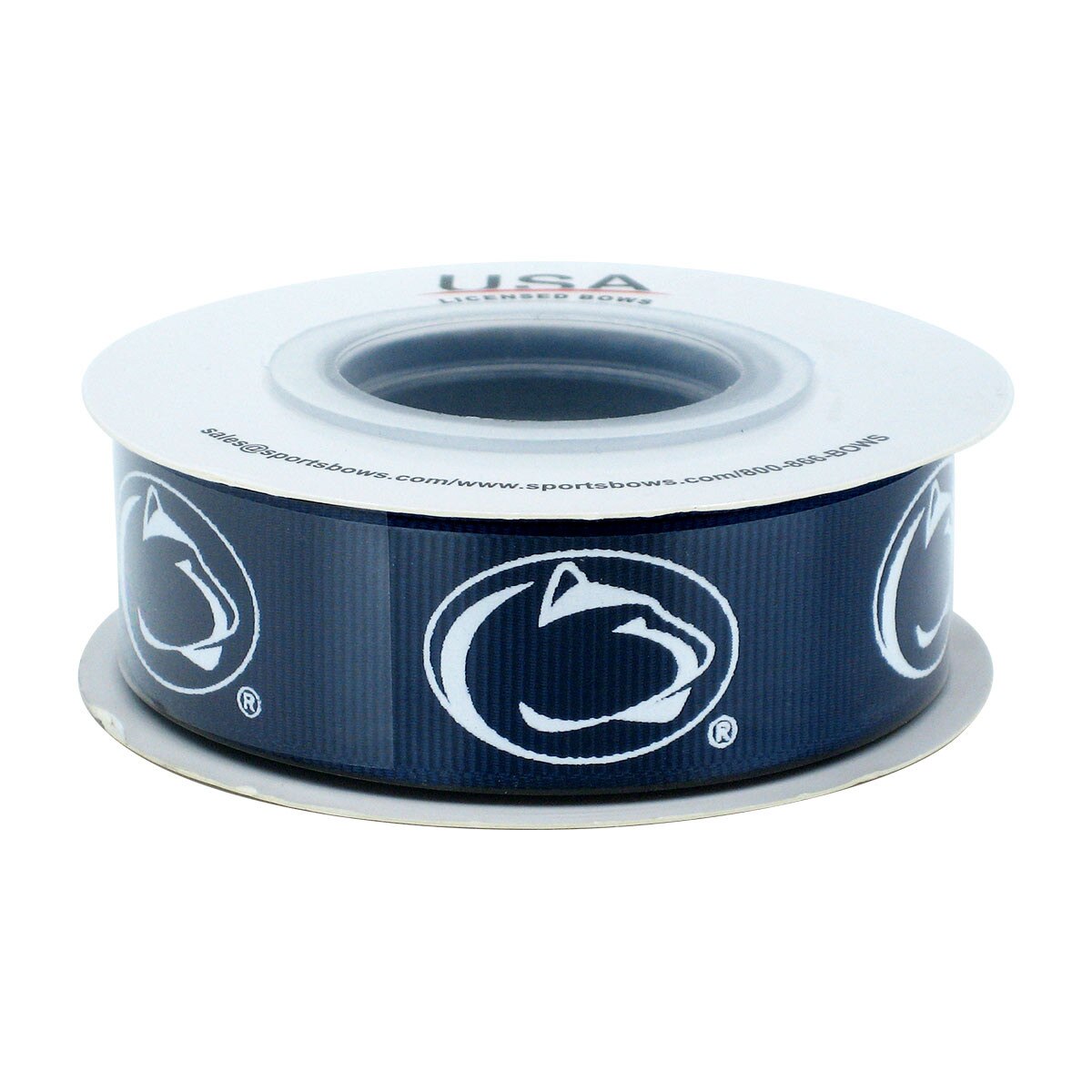 navy ribbon roll with repeating Penn State Athletic Logos